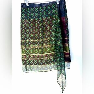 Dries Von Noten Multi Colored Silk Skirt